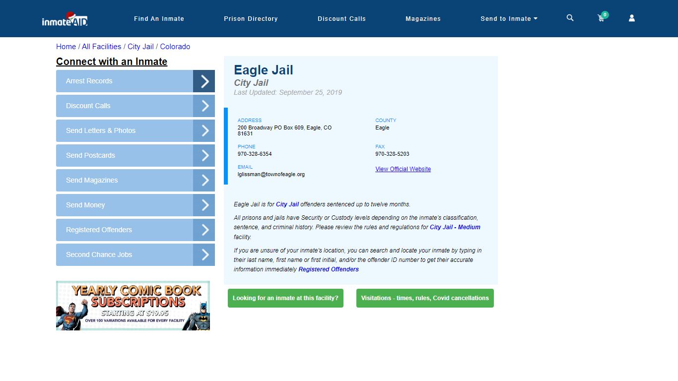 Eagle Jail | Inmate Locator